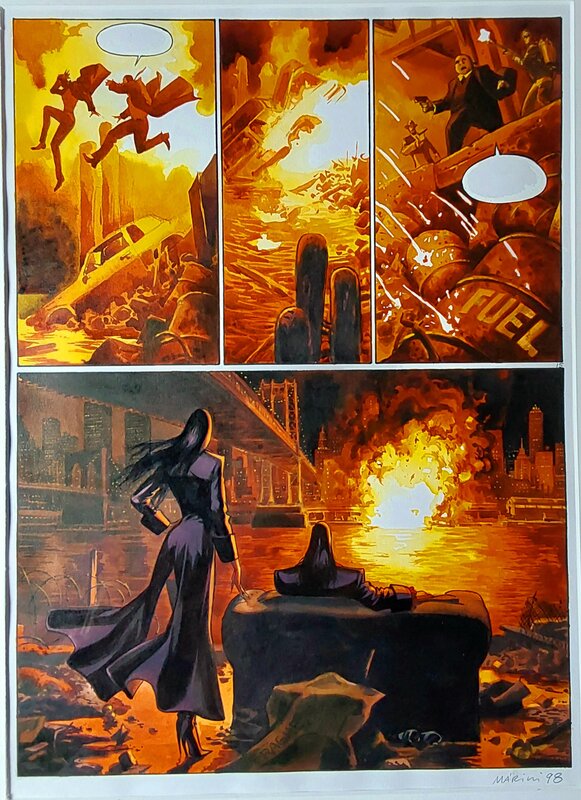 Enrico Marini, Planche originale de Rapaces,  tome 1 planche 15 - Planche originale