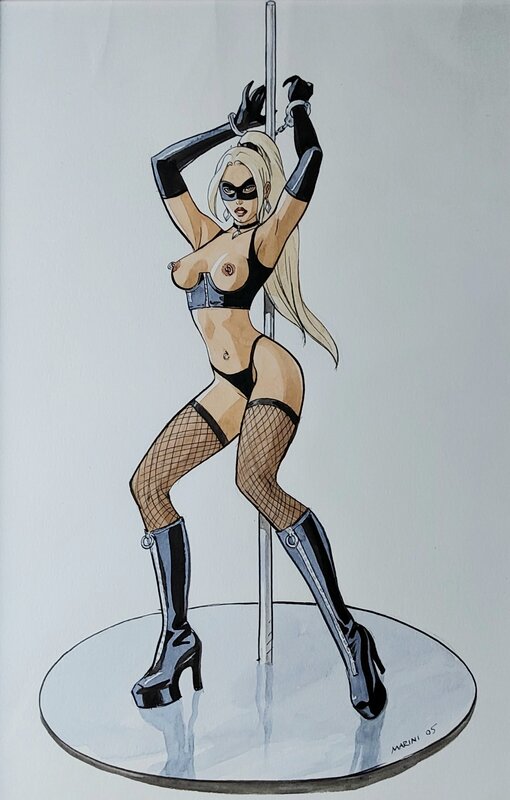 Pole dance par Enrico Marini - Illustration originale