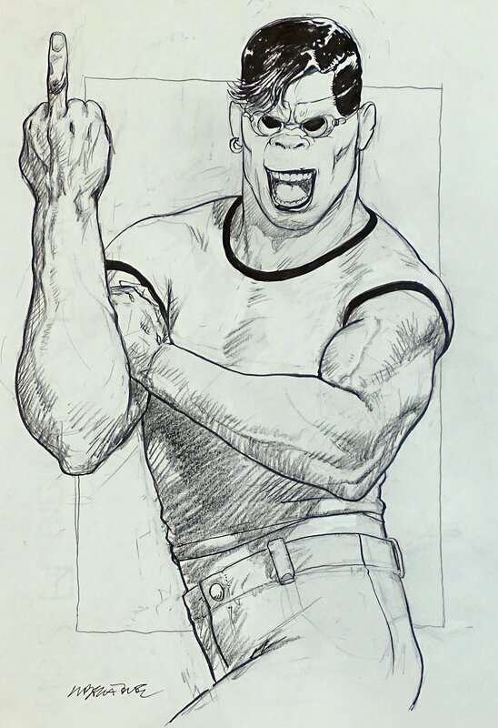 For sale - Tanino Liberatore, Ranxerox le doigt d'honneur - Original Illustration