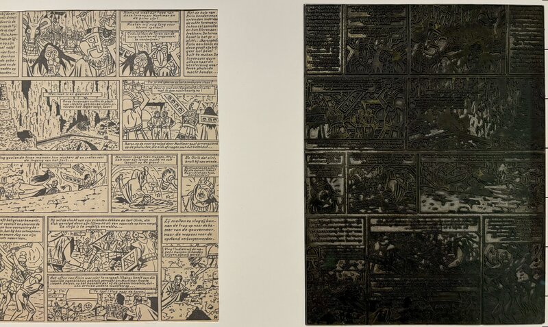 Edgar Pierre Jacobs, Blake & Mortimer Atlantis Mystery Printing Plate - Œuvre originale