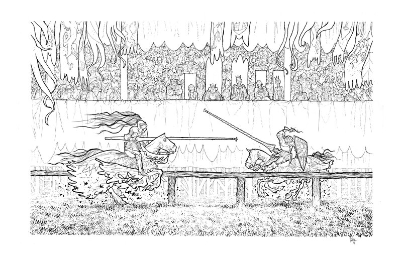 For sale - Garulfo - réfB07 by Bruno Maïorana - Original Illustration
