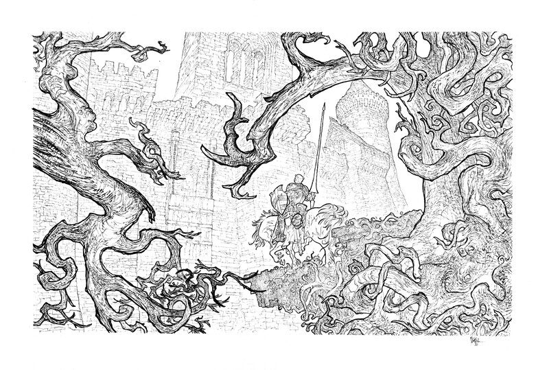 For sale - Garulfo - réfB09 by Bruno Maïorana - Original Illustration