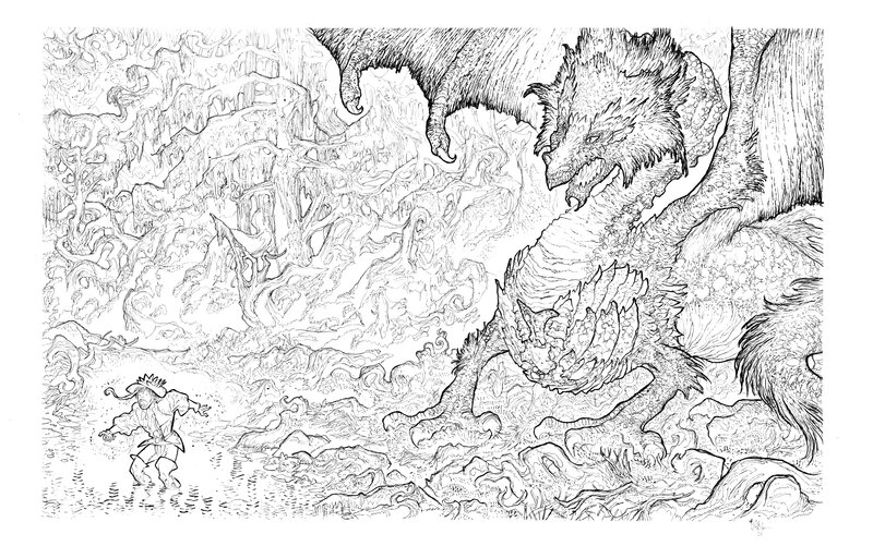 For sale - Garulfo - réfB11 by Bruno Maïorana - Original Illustration