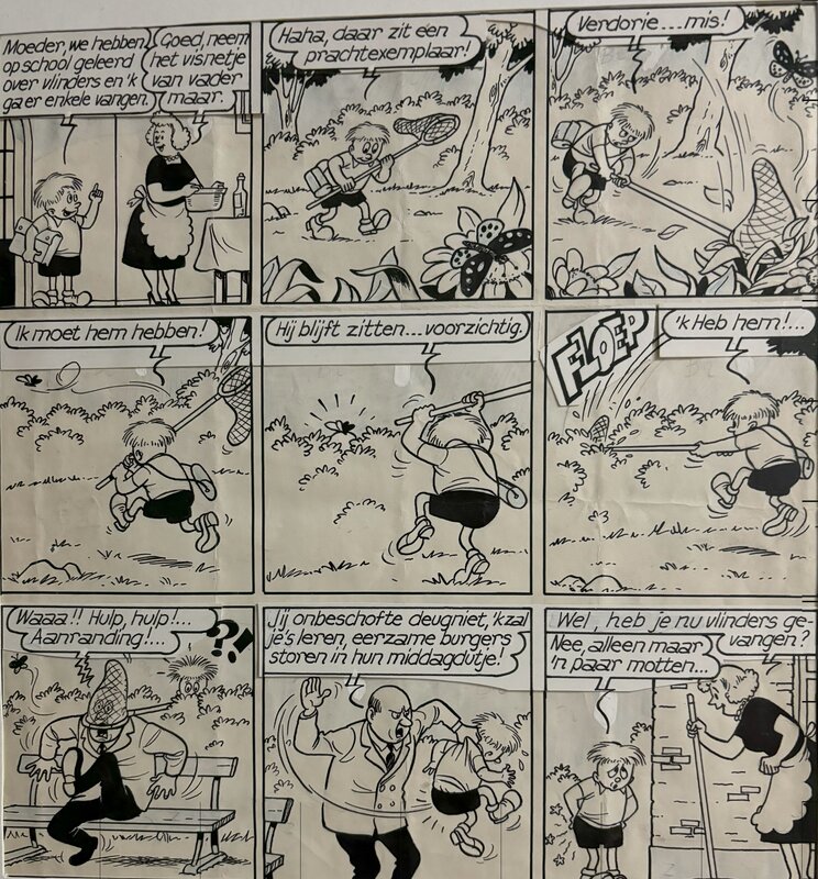 Jef Nys, Jommeke op Vlinderjacht - Planche originale