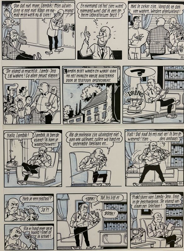Willy Vandersteen, Suske en Wiske Tedere Tronica - Planche originale