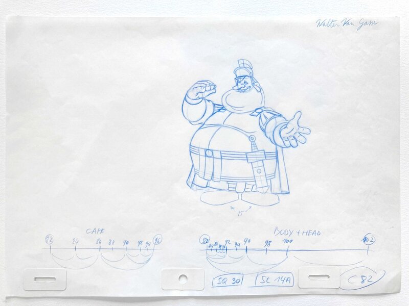 Walter Van Gasse, Astérix en Amérique 1994 - Caius Faipalgugus - Original art