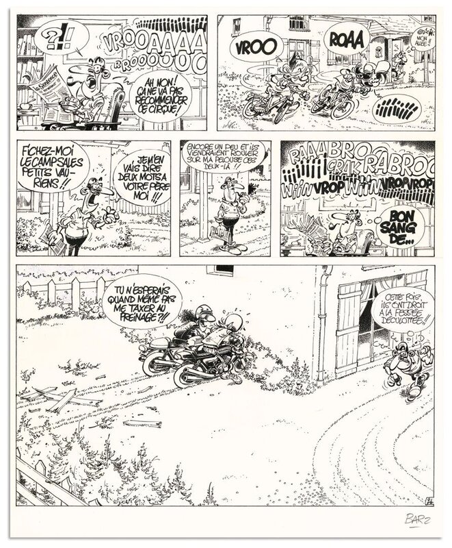 Bar2, Tout-Droit dans un jardin anglais, planche originale n° 24 - Comic Strip