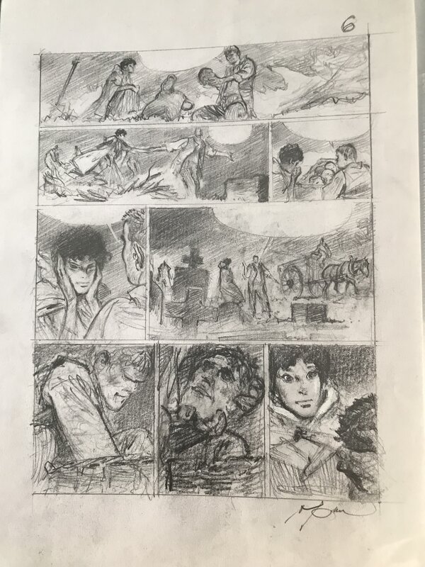 Follet - Crayonné de planche Terreur pl 6 - Comic Strip