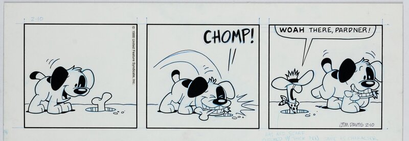 Jim Davis and Brett Koth U.S. Acres  Daily Comic Strip du 10 février 1988 - Comic Strip