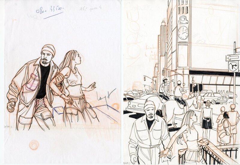 Lamquet, Chris - Projet de couverture - Alvin Norge - T1 @enfer.Zcom - 2000 - Original art