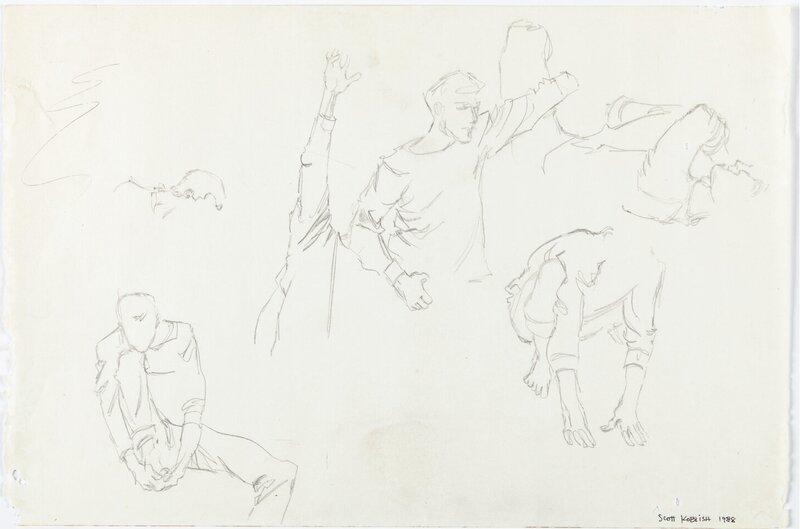 Scott Koblish dessin préparatoires 3 sur 5 1988 - Œuvre originale