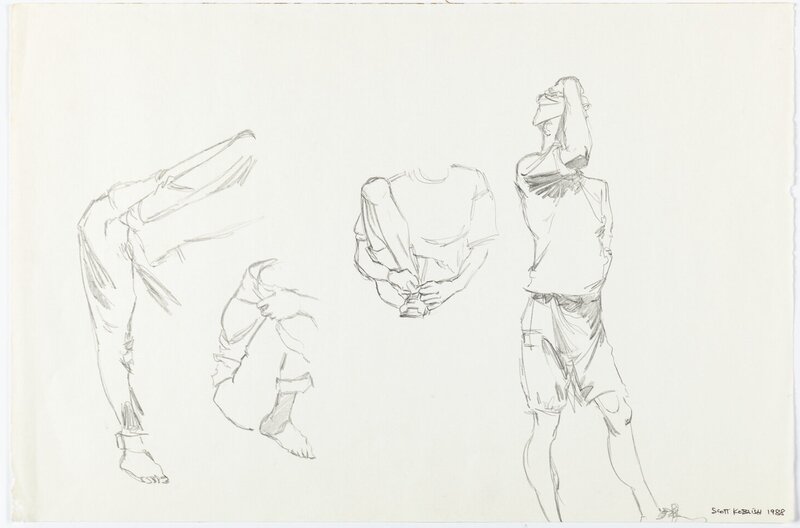 Scott Koblish dessin préparatoires 5 sur 5 1988 - Œuvre originale