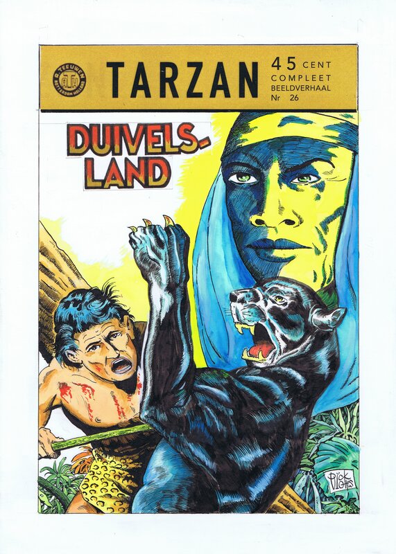 Dick Vlottes - cover recreatie Tarzan - Original Cover