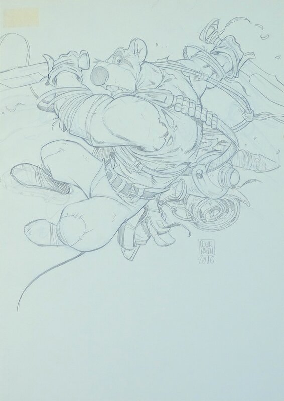 En vente - Oscar Martin, Solo T2 Le coeur et le sang - Illustration originale