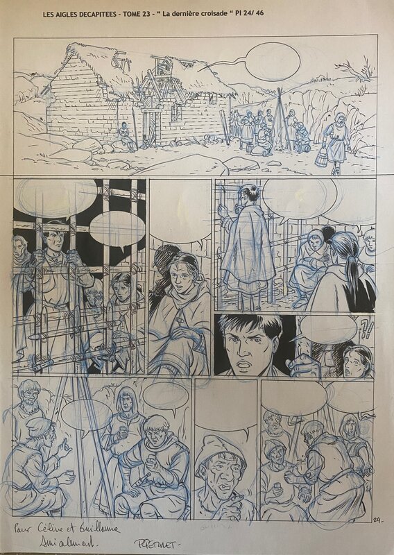Michel Pierret, planche originale, 