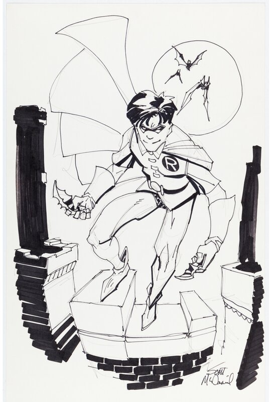 Scott Mc Daniel, Scott McDaniel - Robin Sketch - Original Illustration