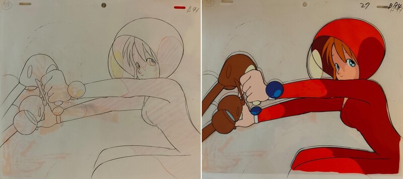 Kaname Production, Yoshinori Kanada Birth OAV Dessin + cellule de production 1984 - Original art