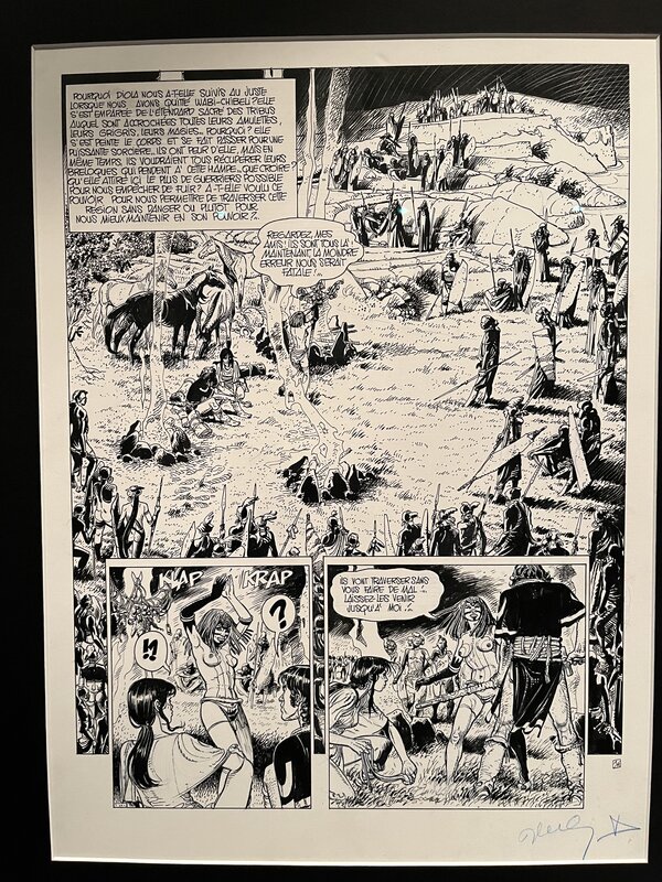 Franz, Jugurtha : original page nr 19 of album : ‘ Le feu des souvenirs ‘ of 1983 - Comic Strip