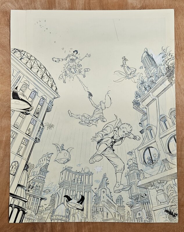 For sale - Fabrice Lebeault, SPIROU FONDATION Z - COUVERTURE - Original Cover