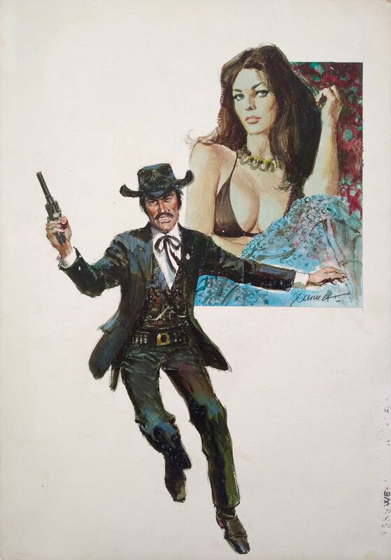 Manfred Sommer - Original paperback cover painting (c. 1980) - Original Cover