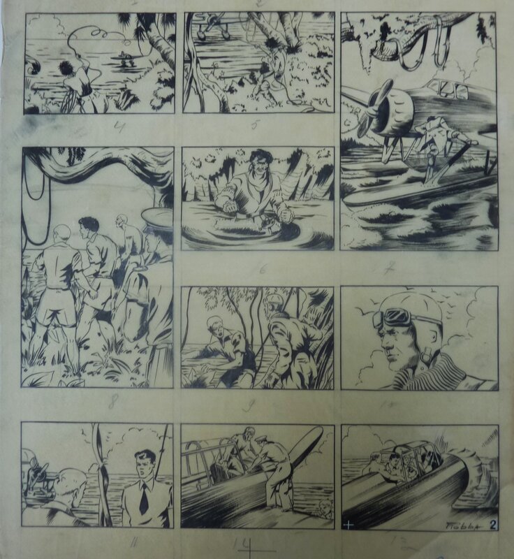 Yvon & Toni par Robba - Robert Victor Bagage - Planche originale