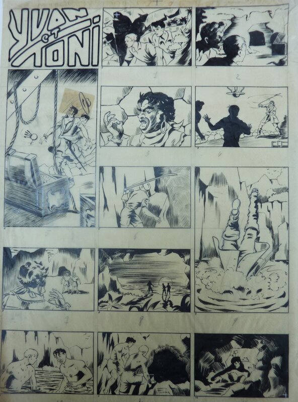 Yvon & Toni par Robba - Robert Victor Bagage - Planche originale