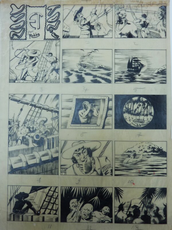 Yvon & Toni par Robba - Robert Victor Bagage - Planche originale