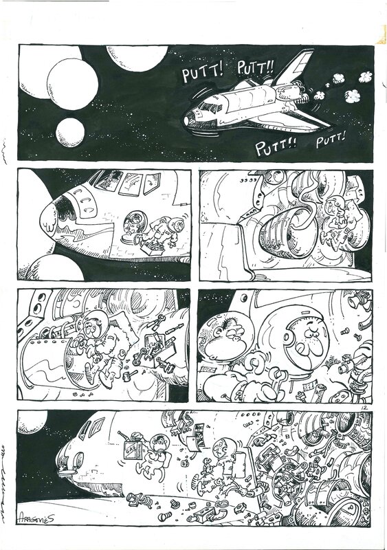 Buzz & Bell par Sergio Aragonés - Planche originale