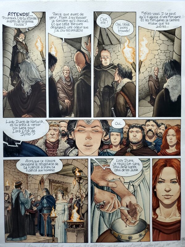Philippe Delaby, LA COMPLAINTE DES LANDES PERDUES   T5 LES CHEVALIERS DU PARDON-1 MORIGANES  couleur directe - Comic Strip