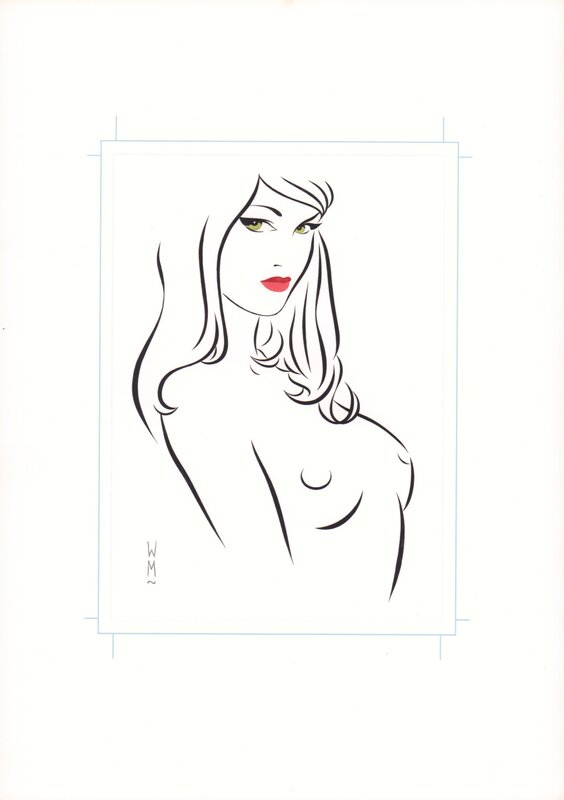 For sale - Walter Minus, Pin-Up du 23 juillet 2023 - Original Illustration