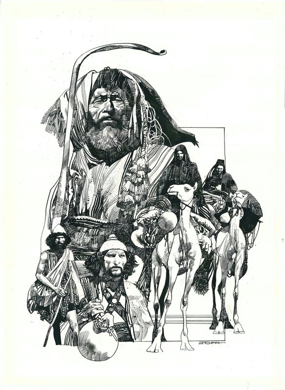 Abraham by Toppi - Original Illustration
