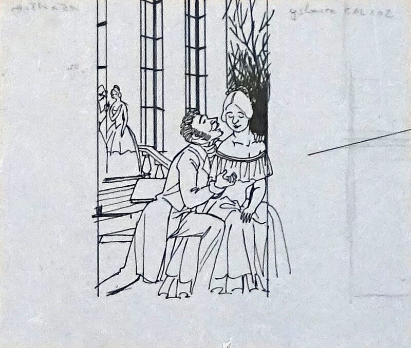 En vente - Couple par Yslaire - Illustration originale