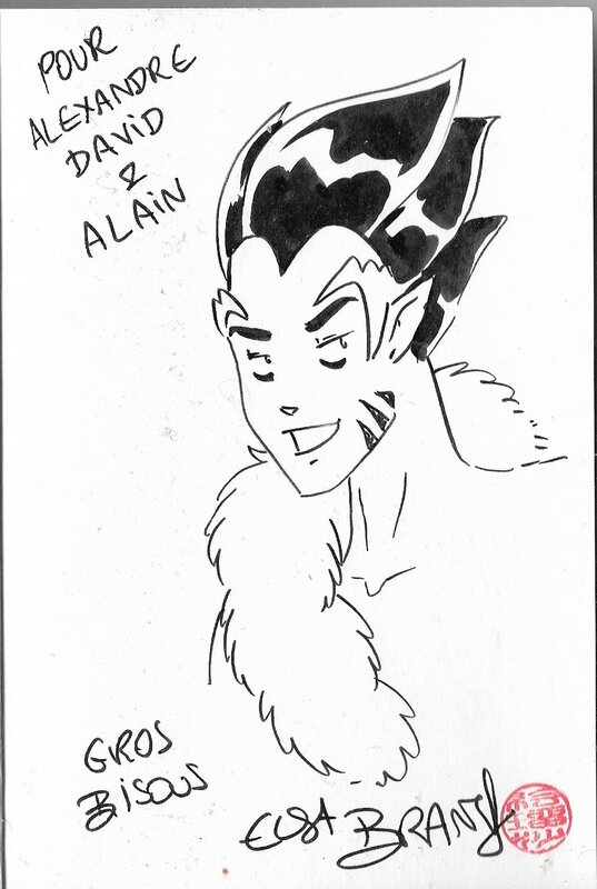 Elsa Brants, Dédicace sur le tome 2 de Save me Pythie - Sketch
