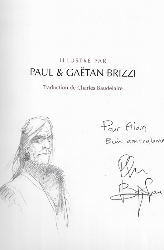 Paul et Gaétan Brizzi, Dédicace sur l'album La Chute de la maison d'Usher - Dédicace
