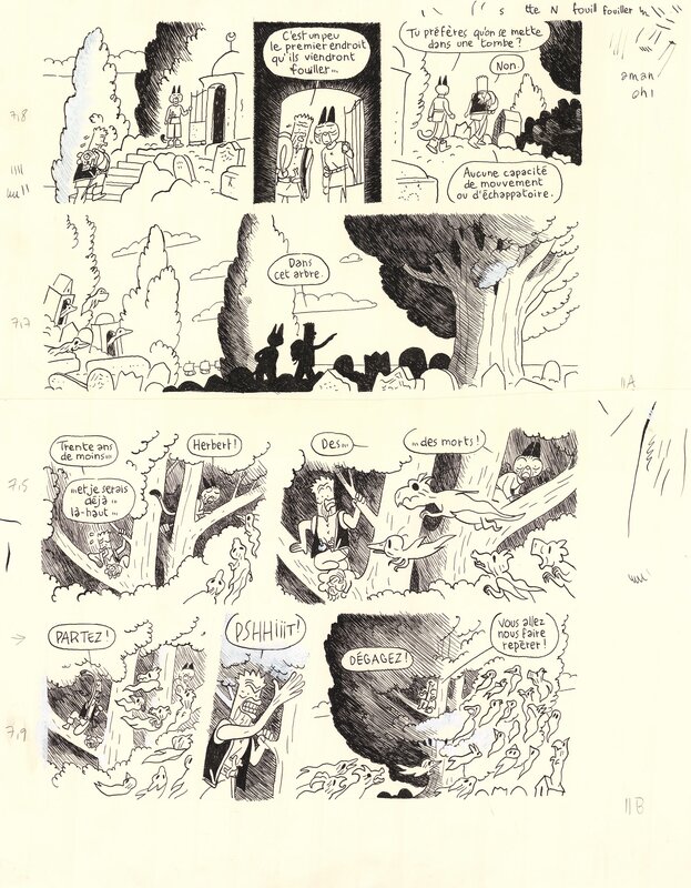 En vente - Aude Picault, Donjon Monsters - Noces de fleurs - Planche originale