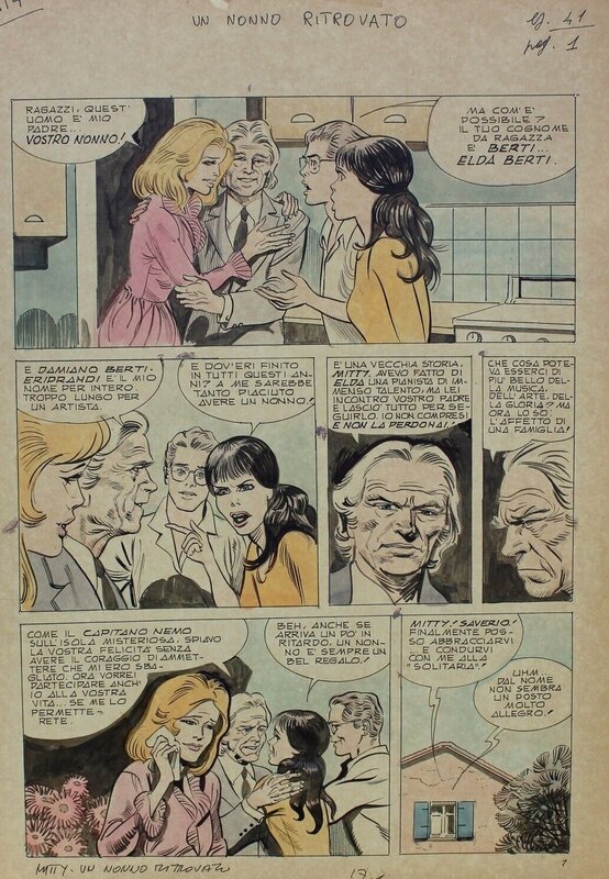 Renato Polese, Mitty - Un nonno ritrovato planche 1 - Il Giornalino n°3 de 1987 - Planche originale