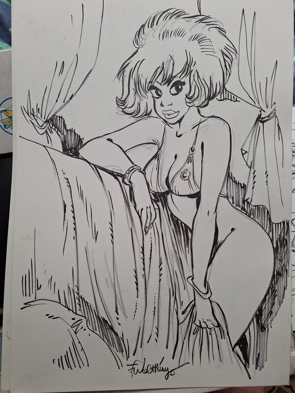 Natacha by François Walthéry - Original Illustration