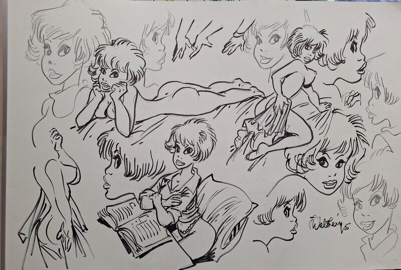 Natacha(S) by François Walthéry - Original Illustration