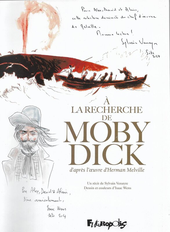 Isaac Wens, Sylvain Venayre, Dédicace sur l'album Moby Dick - Sketch
