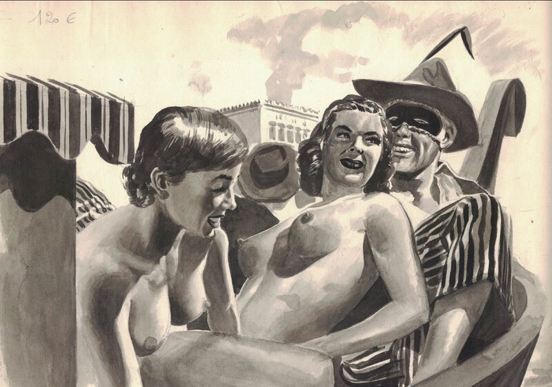 Coquines à Venise par Angelo Di Marco - Planche originale