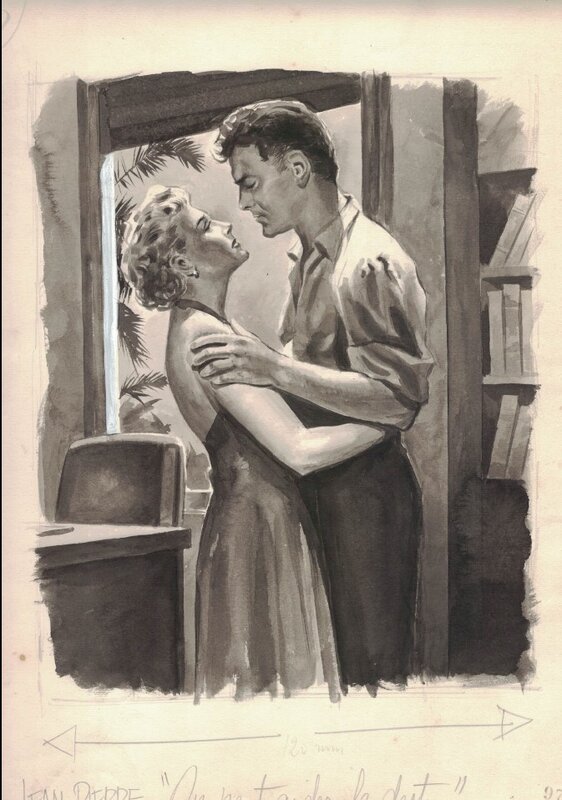 Couple aimant par Angelo Di Marco - Planche originale