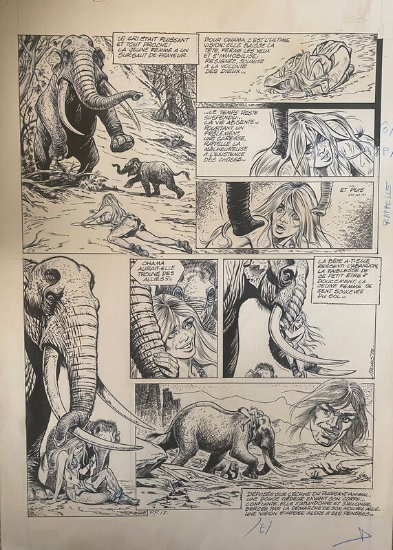 Edouard Aidans, planche originale, Tounga, 