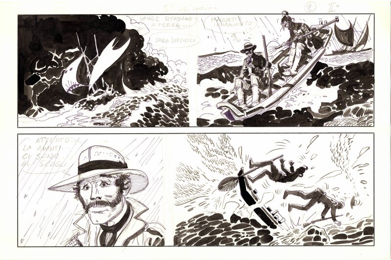 For sale - Hugo Pratt, Mino Milani, Sandokan - Le Tigre de Malaisie [c. II, p. 002-II] - Comic Strip
