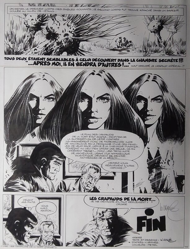 William Vance, Bob Morane : L’empreinte du crapaud - Planche originale