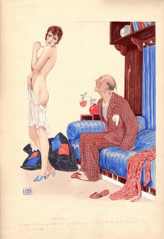 En vente - La Vie parisienne - illustration de Georges Léonnec - Illustration originale