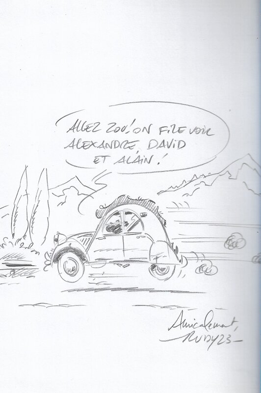 Rudy, Dédicace sur le tome 10 des Damnés de la route - Dédicace