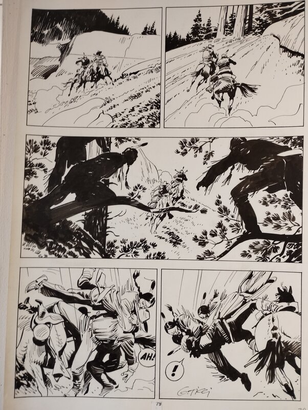 Giovanni Ticci, Claudio Nizzi, Tex - Le Colline del Vento - Planche originale