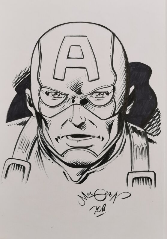 Chris Malgrain, The Formidables vs The Mighty Titan - Original Illustration