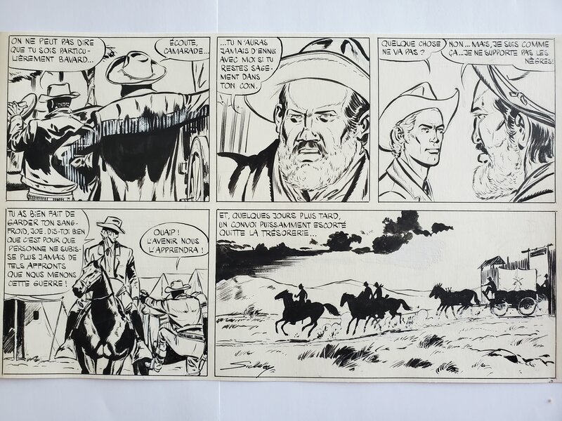 Sidney, JIM STEWARD   T3 LE CONVOI - Planche originale