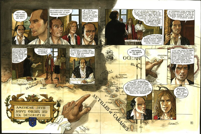 En vente - Terpant : Pirates tome 5 planches 8 et 9 - Planche originale